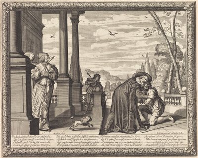 Syn marnotrawny przyjęty przez ojca autorstwa Abraham Bosse