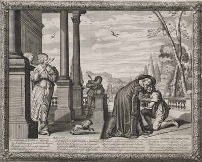 Syn marnotrawny: Powrót marnotrawnego . autorstwa Abraham Bosse