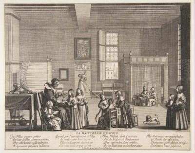Mistrzyni Szkoły, ca. 1638. autorstwa Abraham Bosse