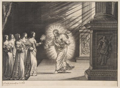Roztropne panny przed Chrystusem autorstwa Abraham Bosse
