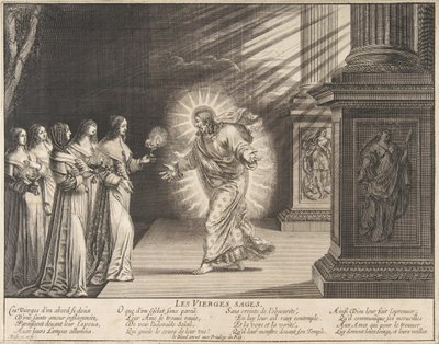 Mądre Panny przed Chrystusem, ca. 1635. autorstwa Abraham Bosse