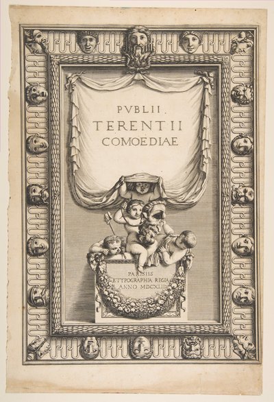 Strona tytułowa: Komedie Terence Publii Terentii Comoediae, 1642. autorstwa Abraham Bosse