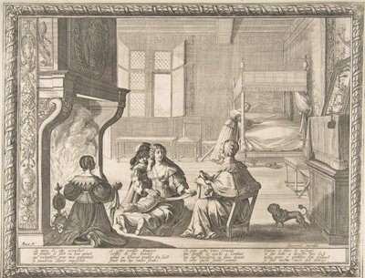 Wizyta pielęgniarki, 1633. autorstwa Abraham Bosse