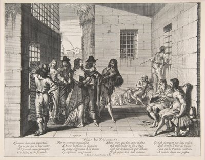 Więźniowie wizytujący, 1635. autorstwa Abraham Bosse