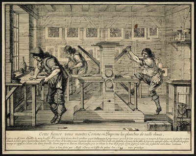 Warsztat rytownika, 1642 autorstwa Abraham Bosse