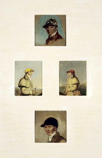 Studia dżokejów (olej na płótnie) autorstwa Abraham Cooper