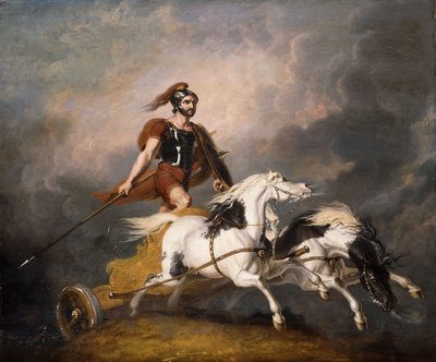 Car of Cuthullin: „Samochód wojny nadchodzi jak płomień śmierci, 1815 r. autorstwa Abraham Cooper