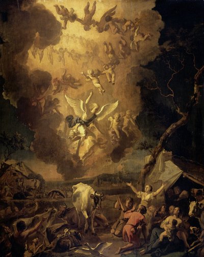 Zwiastowanie pasterzom autorstwa Abraham Danielsz. Hondius