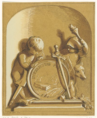 Alegoria z dwoma puttami autorstwa Abraham Delfos