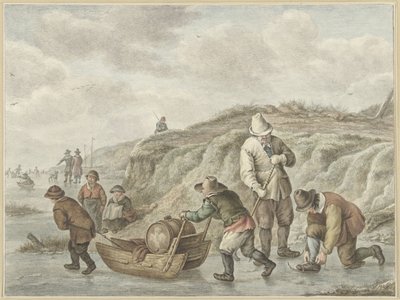 Lodowa zabawa autorstwa Abraham Delfos