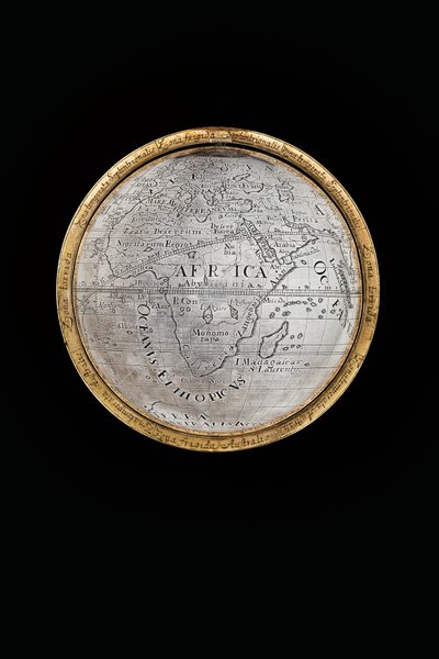 Dwa wyjątkowe globusy ziemskie i niebieskie, wspierane przez Herkulesa i Atlasa, Augsburg, 1697-99 autorstwa Abraham Drentwett