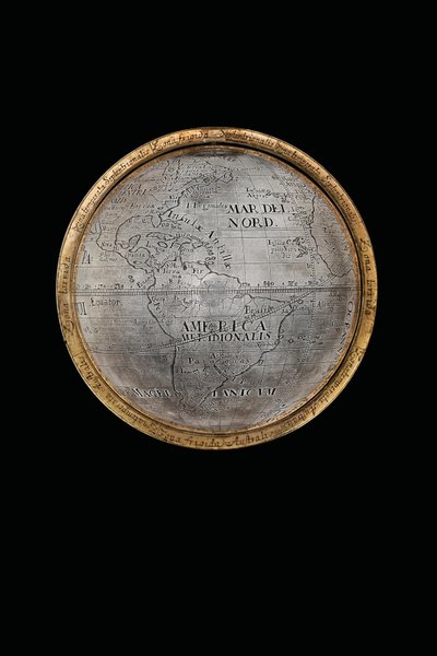 Dwa wyjątkowe globusy ziemskie i niebieskie, wspierane przez Herkulesa i Atlasa, Augsburg, 1697-99 autorstwa Abraham Drentwett