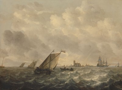 Widok rzeki, ok. 1643-1650 (olej na płycie) autorstwa Abraham Hendricksz van Beyeren