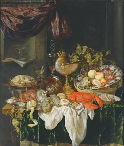 Martwa natura z owocami autorstwa Abraham Hendricksz van Beyeren