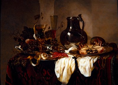 Martwa natura z dzbanem i skorupiakami autorstwa Abraham Hendricksz van Beyeren