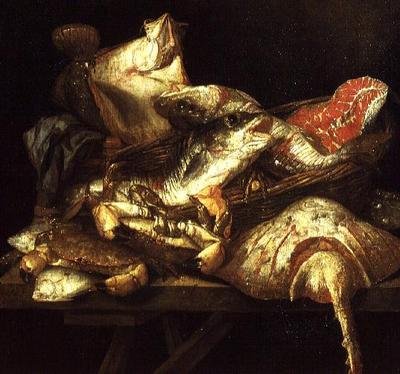 Wyświetlacz ryb autorstwa Abraham Hendricksz van Beyeren