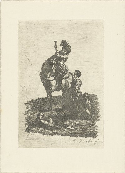 Jeździec na koniu autorstwa Abraham Jacobi