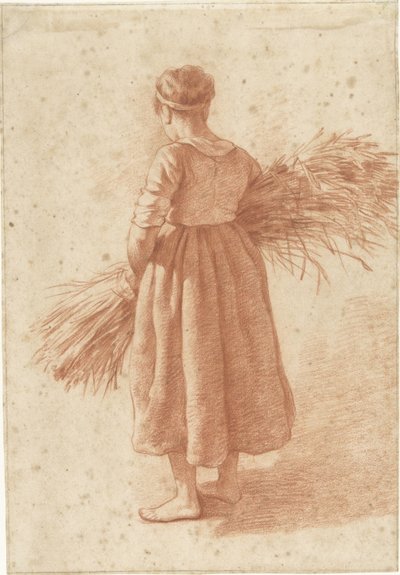 Stojąca kobieta z pęczkiem ziarna autorstwa Abraham Johannes Ruytenschildt (attributed to)