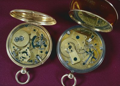Dwa zegarki wyprodukowane w Paryżu (złoty) autorstwa Abraham Louis Breguet