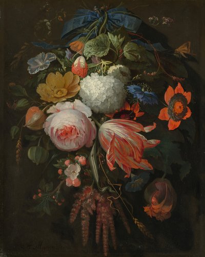 Wiszący Bukiet Kwiatów autorstwa Abraham Mignon