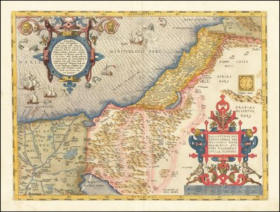 Mapa Palestyny z 1573 roku autorstwa Abrahama Orteliusa autorstwa Abraham Ortelius