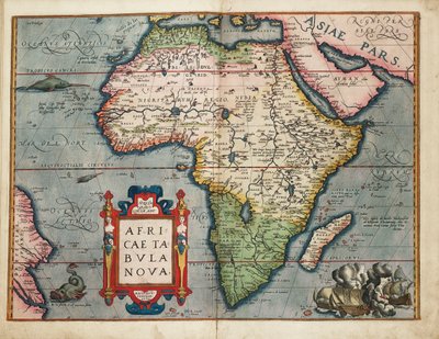 Nowa mapa Afryki autorstwa Abraham Ortelius