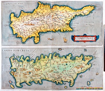 Cypr, Kreta, Cypr, Grecja autorstwa Abraham Ortelius