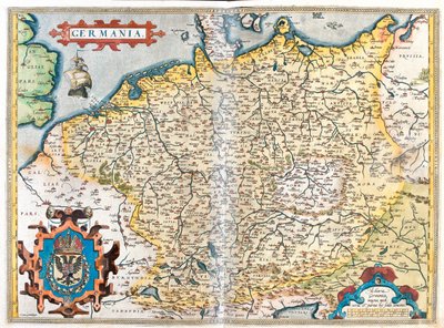 Francja (regiony: Górna Normandia, Pikardia, North-pas de Calais, Ile-de-France, Szampania-Ardeny, Lotaryngia, Alzacja, Burgundia, Franche-Comté, Rodan-Alpy), Belgia, Holandia, Luksemburg, Niemcy, Polska (woj: zachodniopomorskie, pomorskie, lubuskie, gr autorstwa Abraham Ortelius