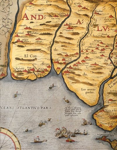 Port Palos, Abraham Ortelius (1528-1598), płyta autorstwa Abraham Ortelius