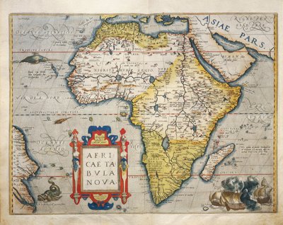 Mapa Afryki z Theatrum Orbis Terrarum autorstwa Abrahama Orteliusa autorstwa Abraham Ortelius