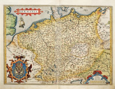 Mapa Niemiec, z Theatrum Orbis Terrarum Abrahama Orteliusa autorstwa Abraham Ortelius