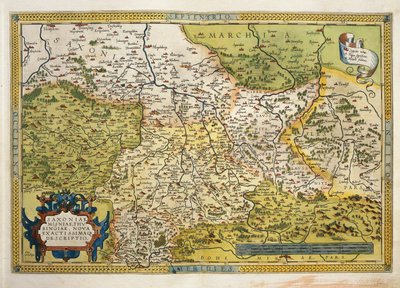 Mapa Saksonii z Teatru Świata Abrahama Orteliusa autorstwa Abraham Ortelius