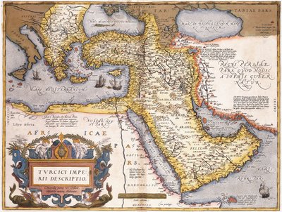 Mapa Imperium Tureckiego, autorstwa Abraham Ortelius