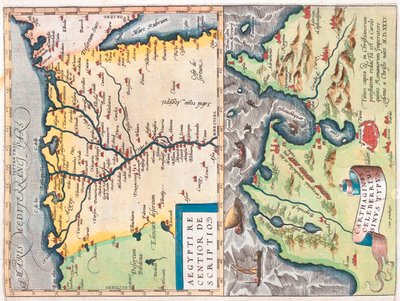 Północno-wschodni Egipt, Tunis, Egipt, Tunezja autorstwa Abraham Ortelius