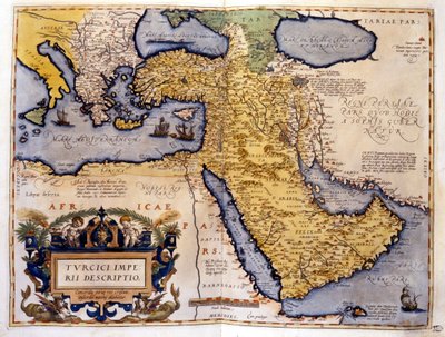 Imperium Osmańskie w 1588 roku. Atlas Abrahama Orteliusa. autorstwa Abraham Ortelius