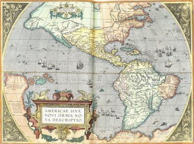 Ameryki, 1592 autorstwa Abraham Ortelius