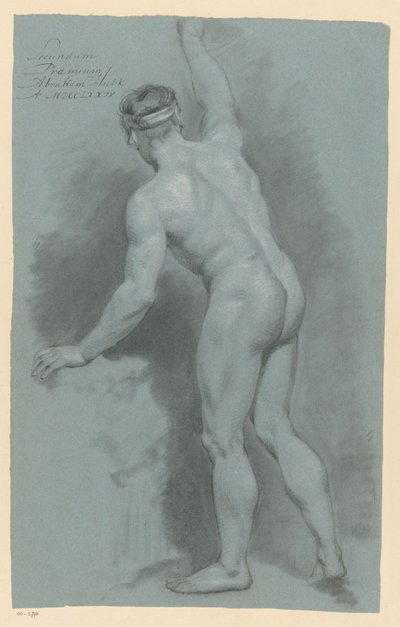 Akt męski stojący widziany z tyłu (II nagroda 1774) autorstwa Abraham Pietersz. Hulk