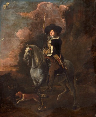 Cavalier na szarym koniu, ok. 1660 autorstwa Abraham Pietersz. van Kalraet