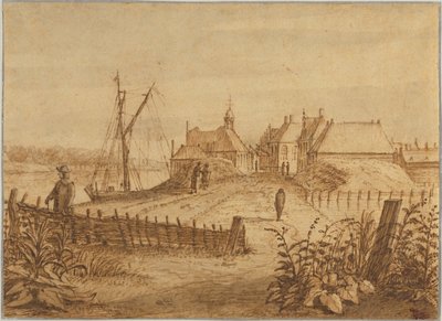 Widok na część miasta Amsterdam autorstwa Abraham Rutgers