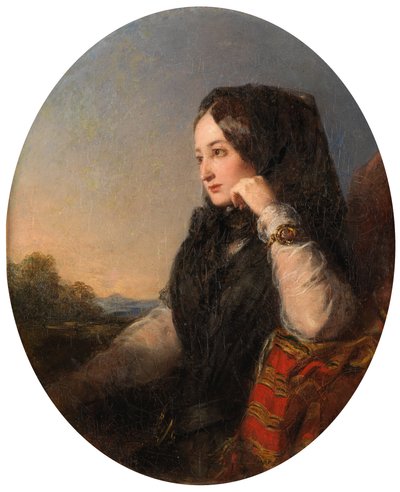La Tristesse (olej na płótnie) autorstwa Abraham Solomon