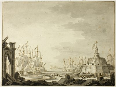 Malta, port w Valletcie autorstwa Abraham Storck