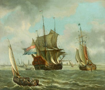 Wysyłka z Amsterdamu (olej na płótnie) autorstwa Abraham Storck