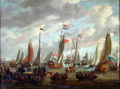 Car Piotr I odwiedzający Anglię w styczniu 1698, początek XVIII wieku autorstwa Abraham Storck