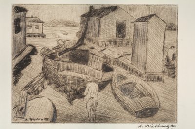 Scena uliczna, budynek lub portret, 1900. autorstwa Abraham Walkowitz