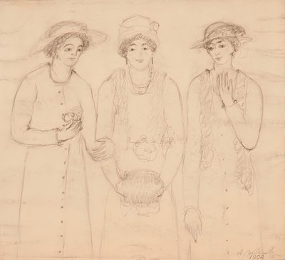 Trzy kobiety, 1908. autorstwa Abraham Walkowitz