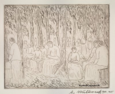 Pod dwoma drzewami, 1900-1925. autorstwa Abraham Walkowitz