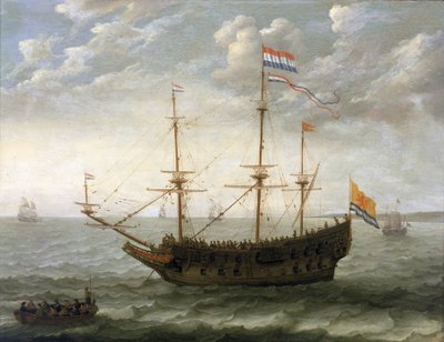 Statek z Zeeland (Holandia). Olej na drewnie autorstwa Abraham Willaerts