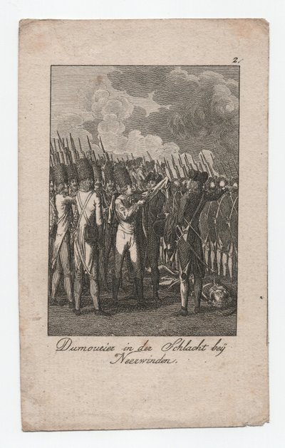 Dumouriez w bitwie pod Neerwinden, ok. 1795 r. (rycina) autorstwa Abraham Wolfgang Küffner