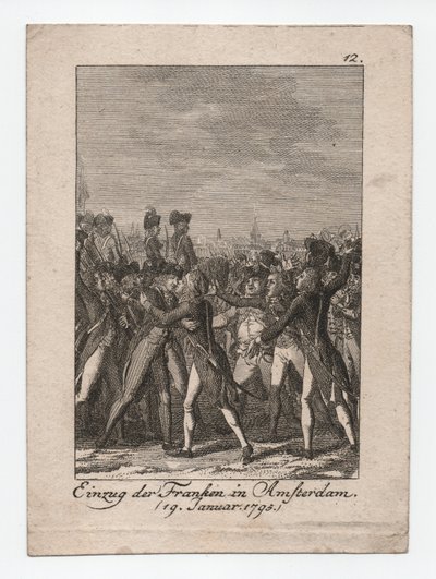 Wejście Franków do Amsterdamu autorstwa Abraham Wolfgang Küffner