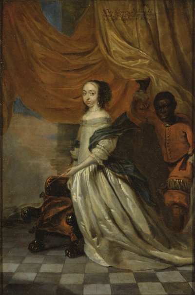 Portret Hedvig Eleonory z Holstein-Gottorp (1636-1715), królowej Szwecji, autorstwa Wuchtersa, Abrahama (1610-1682). Olej na miedzi. Wymiar : 35x23 cm. Muzeum Narodowe w Sztokholmie autorstwa Abraham Wuchters